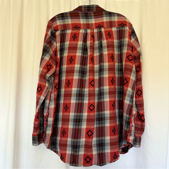 Ariat Shirt Womens XXL Button Up Plaid Southwestern Aztec 100% Cotton Woven - Picture 4 of 7